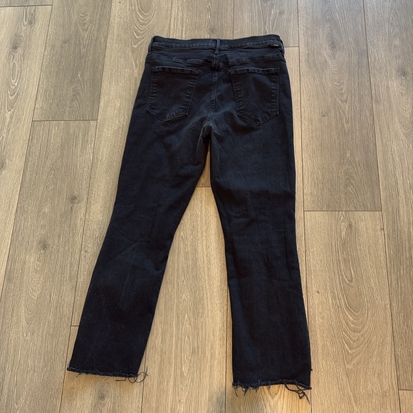 MOTHER The Insider Crop Step Fray Size 32 Not Guilty Wash Black Gray - Picture 8 of 16
